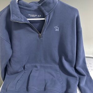 abercrombie kids navy half-zip pullover sweatshirt